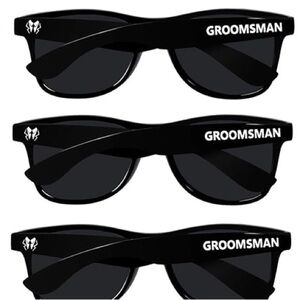 Amazon groomsman Stylish Black Sunglasses Trio